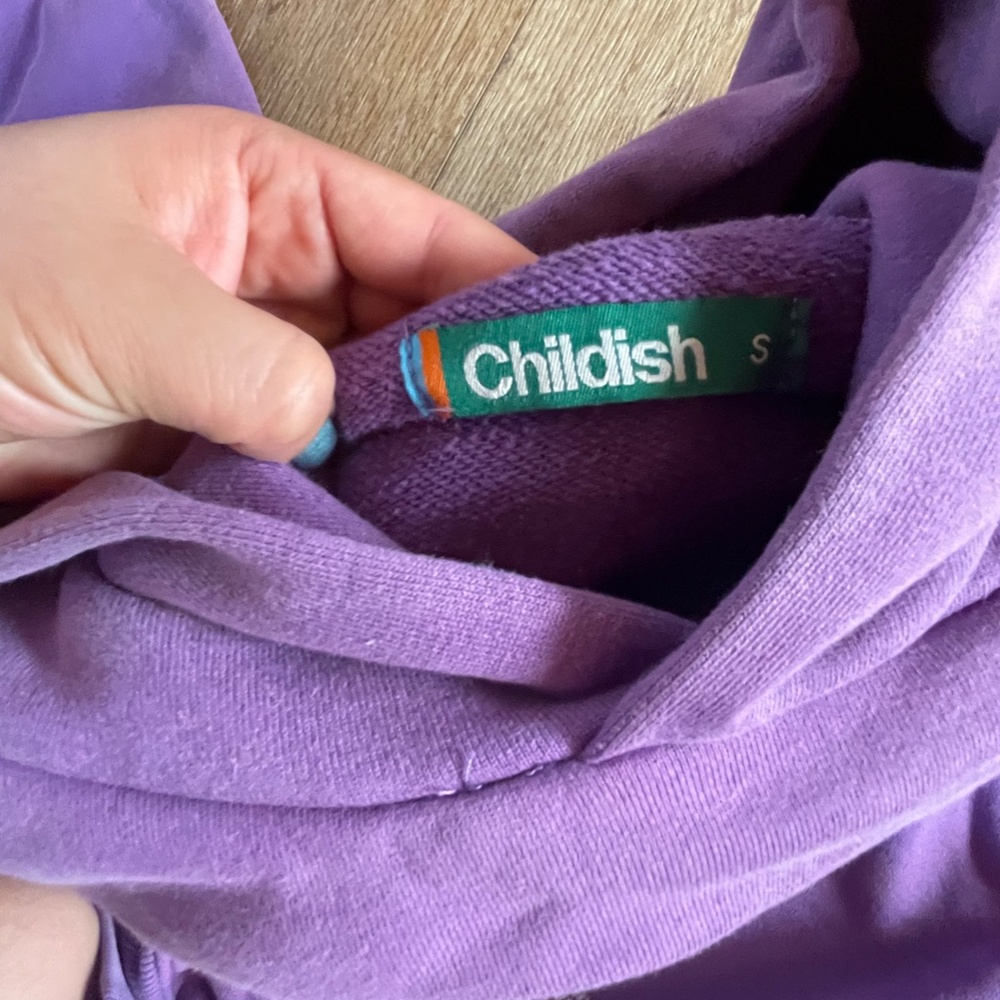Childish Vintage Racing 95 Robs Motor Purple Hoodie Size S - Picture 7 of 10